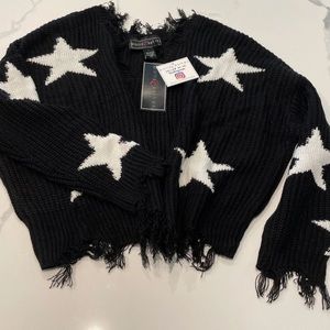 Womens Distressed Sweater